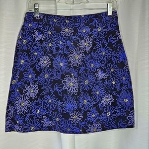 EP Pro athletic tennis golf black skort w/ purple & lavender floral print size 8